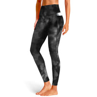 Black Leggings with Pockets for Women Waisted Workout Gym Yoga Pants by Shapexa