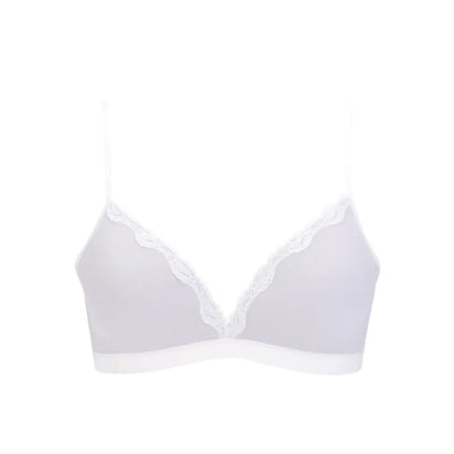 Lace Triangle Cup Sports Bra, Wireless Seamless Bra by shapex