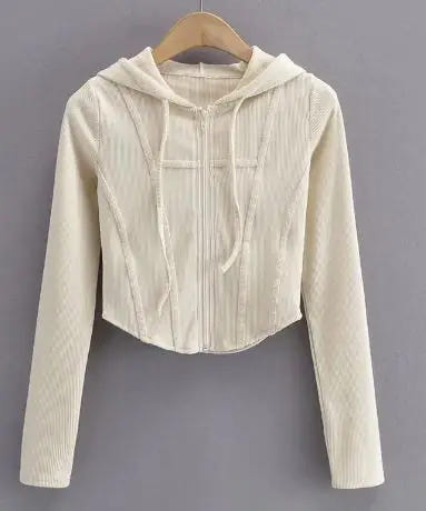 Hooded Cardigan Top Jacket by shapexa