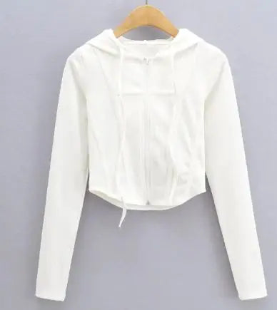 Hooded Cardigan Top Jacket by shapexa