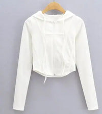 Hooded Cardigan Top Jacket by shapexa