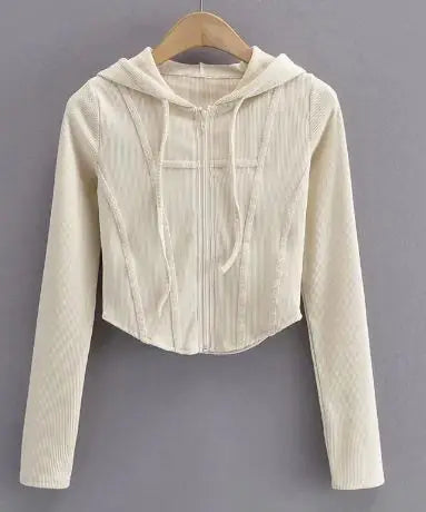 Hooded Cardigan Top Jacket by shapexa