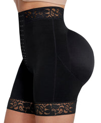 SHAPEXA Tummy Control Shapewear Shorts Body Shaper Plus Size Shapewear Butt Lifting Panties(Black3X-Large)