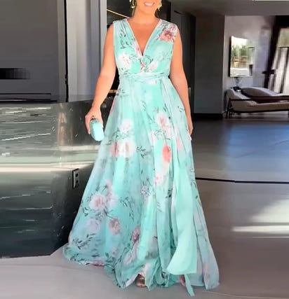 Luxe Flow Chiffon Dress by shapexa