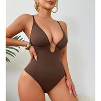 Deep V Shapewear Bodysuit by shapexa