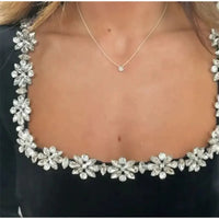 Floral Rhinestone Dress by shapexa